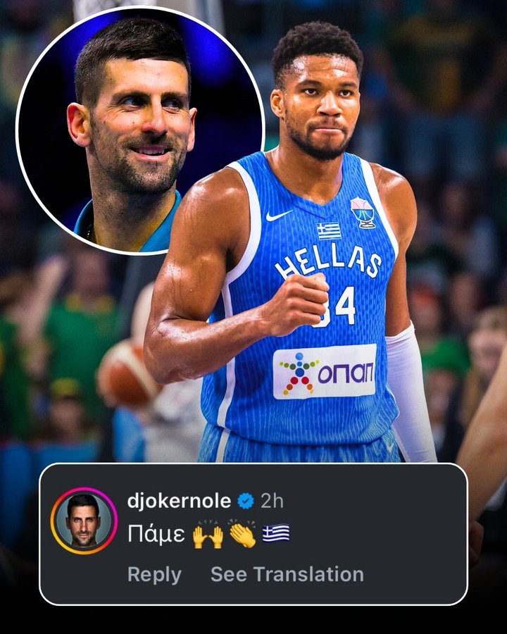 亚博体育-塞尔维亚已出局 网球巨星德约科维奇今天在社媒支持了一波字母哥